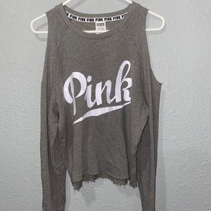 Pink Long Sleeve Open Shoulder